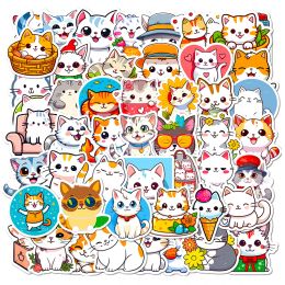 10/30 / 50pcs kawaii sourire chat pvc autocollant décoration esthétique scrapbooking pour enfants de papeterie coréenne pour enfants