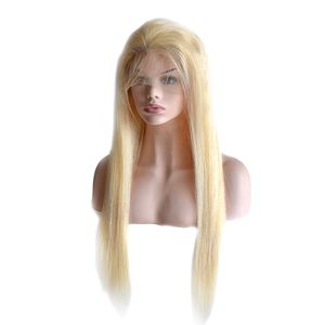 Lace Front Human Hair Pruiken 613 Honing Blonde Braziliaans haar Lace frontale pruik voor vrouwen 10-30 inches