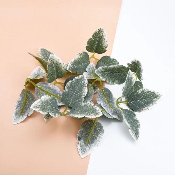 10/30 pièces Silk Green Leaf Plantes artificielles
