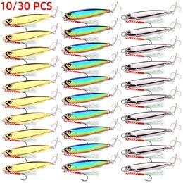 10/30 Stk/partij Metalen Gegoten Jig Lepel 60G 40G 30G Lokt Set Met Haak Casting jigging Vis Zeebaars Vissen Lokken Kunstaas 240315