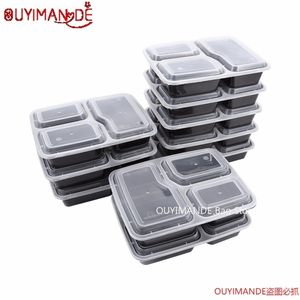 10-30pcs en plastique réutilisable bento box repas compartiment de stockage boîte à lunch micro-ondable japonais boîte à lunch école conteneur de nourriture 210818