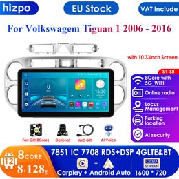 10.33 '' 4G CarPlay 2Din Android Auto Stereo GPS voor VW Tiguan 1 NF 2006 2008 - 2016 Car Radio Multimedia Video Player