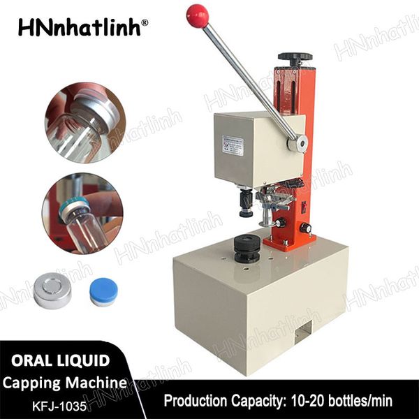 10-35 mm bouteille Capper Vial Perfume Solution Liquide Solution électrique Machine de coiffage Multifinectional Vial Crimper LT-1035