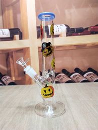 10,4 pouces narguilé tuyau d'eau en verre Halloween citrouille Bong fumer tuyau 14mm bol