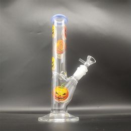 10,4 Pouces Narguilé Pipe À Eau En Verre Halloween Citrouille Bong Fumer Pipe Tabac Bubbler Tuyaux De Fumée Bongs Bouteilles Dab Rig 14mm Bol