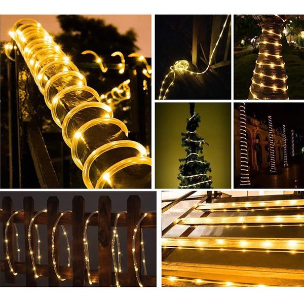 Tira de luces LED de 10-40M, guirnalda de calle para exteriores, cuerda de voltaje seguro, luces de cadena, decoraciones para casa, jardín, cerca, árbol de Navidad 201204