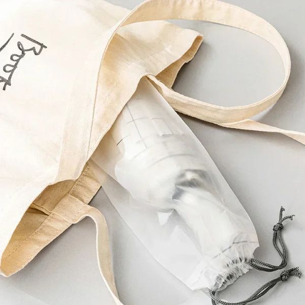 10/5 / 2pcs Sac en plastique translucide sac de rangement réutilisable parapluie portable couverture de rangement de rangement