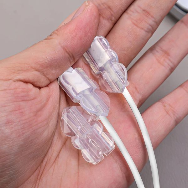 10/5/3/1 Câble de données transparent Cable Protecteur Câble Soft Silicone Couver