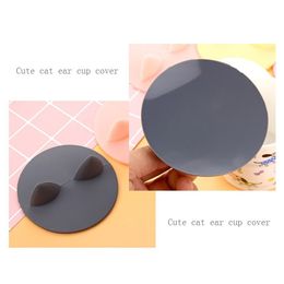 10.5*3 cm Universal Silicone Cup Lid Cat Ooorstijl Lekvrije koffiemok Luchtdichte afgedichte Cup Cover Dustive Water Cup Accessoires