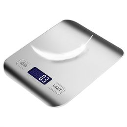 10/5/3Kg balances de cuisine en acier inoxydable pesant pour le régime alimentaire Balance postale mesure LCD précision électronique