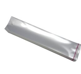 10.5 * 62 cm transparant lange plastic opp zak voor pruik pakket helder zelfklevend haarstukje Poly tas haarverlenging