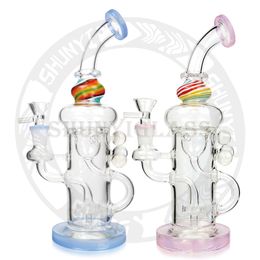 10.5 '' Haute Qualité Dab Rig Verre Bang Narguilé Matrix Perc Fumée Pipe À Eau Tabac Usine Oil Rig Recycler avec 14,4 MM Bols USA Couleur