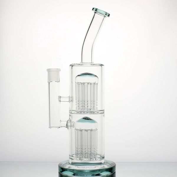 10.5 pulgadas Glass Bong Hookahs Art Oil Rig Atlets tubos de agua con percolador de árboles de brazo