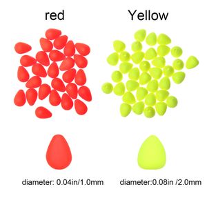 100pc Terminal Tackle Moveable Float Tail Eye-Catching Beans Sensitive Signal Sender Visuable Red / Yellow Fishing Tackle