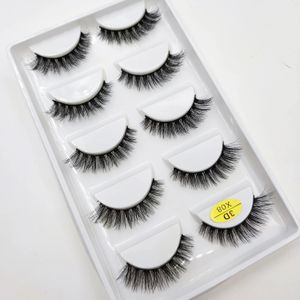 10/50 Boîtes 5 paires Natural 3D vison faux cils du maquillage des cils faux cils faux cils faux cils maquilleur en gros 240429