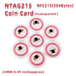 10/50100pcs NTA-G 215 COIN CARTE 13.56 MHz NTA-G215 Transparent NFC Creative NFC Tags Nintendo Switch Lite Games Card dédiée