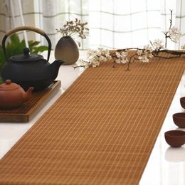 Banquet de thé de bambou carré 10-50 cm carré vintage de style chinois de style chinois drapeau posemat pader du restaurant pour le restaurant décoration de couverture