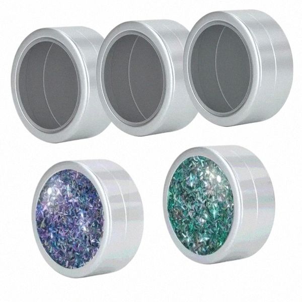 10-50pcs 25ml boîte ronde en aluminium avec fenêtre bougie pot métal baume à lèvres brillant cosmétiques Ctainer bonbons ongles art boîte de rangement z3MS #