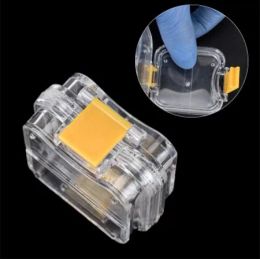10/50 stcs zak kleine tandkroondoos met transparante flexibele film in prothese opslagmateriaal plastic tanden gereedschap
