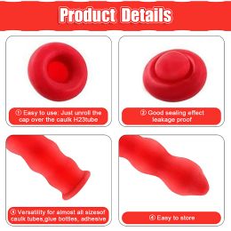 10-50pcs Botes de pistolet de calfeutrage CAP CAPAUX RED CAUPE DE CAULK SAVERK SAVERK SAVER