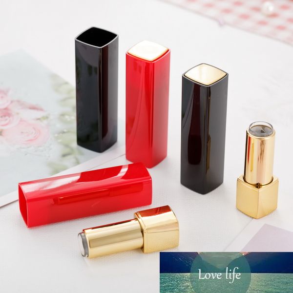 10 / Rouge à lèvres Tube vide 50pcs Baume à lèvres Tubes Rouge, Noir 12.1mm bricolage Square Press Lip Gloss Paquet récipient cosmétique Livraison gratuite