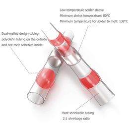 10 / 50pcs Connecteurs de fil chauffant thermiquement AWG22-18 SERRIFS DE MANDEMENTATION EN SPÉLICATION ÉLECTRIQUE ÉCLAIN