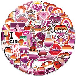 10/50 stcs lesbische kleurrijke regenboogstickers esthetische laptop waterfles waterdichte graffiti sticker sticker packs kinderspeelgoed