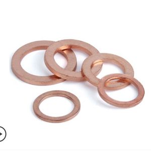 10-50pcs M5 M6 M8 M8 M10 M12 M14 M16 M18 M20 M22 Copper solide Rondelle de cuivre solide Salle du joint à anneaux Sceau des lavants d'espaceur à plain