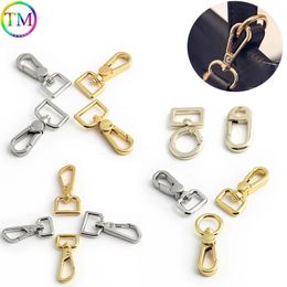 10-50 Uds. Gatillo giratorio de Metal Clip de langosta hebilla de anillo para bolsa percha Correa bolso cadena Correa gancho DIY correas accesorios 240119