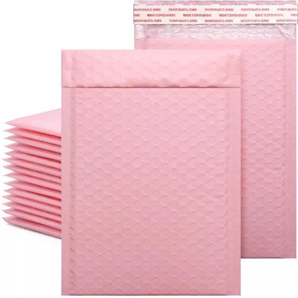 Enveloppes rembourrées en Poly rose à bulles, sacs d'emballage doublés en vrac pour l'emballage du courrier, stockage auto-scellant, 10/50 pièces