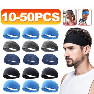 10-50 pièces bandeau de sport ultra-mince bandeau absorbant respirant bandeau de cheveux de sueur bandeau de yoga de sport de plein air doux et lisse 240124