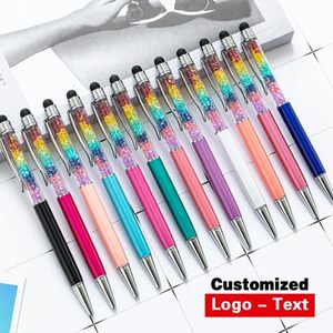 10-50pcs en gros créatif coloré en cristal tactile stylo diamant ballpoint stylos festival baptiste festival personnalisé cadeau 240507