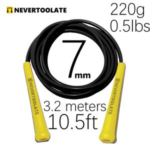 10,5 pieds de long 3,2 m de long 7 mm PVC 15,5 cm de long Pandée 220g Fitness Heavy-Fitness Crosscross Pose Hiit Jump Corde 240425