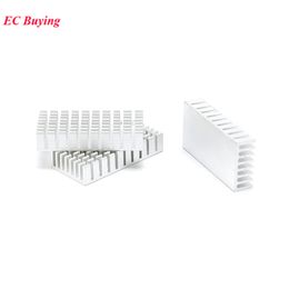 10 / 5pcs 50 * 25 * 10 mm Radiateur de refroidissement de refroidisseur de refroidissement Fin de refroidissement Aluminium thermique pour le module de transistor IC puissance LED Silver 50x25x10mm