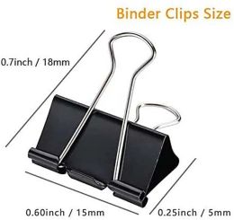 10/5 stcs metalen binder clips papieren clips 15/10/25/32/41 mm papieren clips voor boeken Stationery School Office Leveringen van hoge kwaliteit