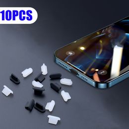10 / 5pcs Universal Mobiel Dust Plug pour iPhone 13 12 xr Samsung Mi Huawei Android Type C Chargeur Port Port Ferming à poussière Prises de poussière
