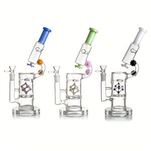 10.6 pulgadas Bong de 5 mm de 5 mm Tazón de espesor Tubo transparente Pyrex Water Bong con tazón de cuarzo Accesorios para fumar H824