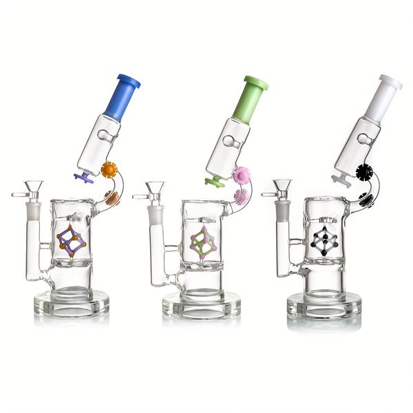 10.6 pulgadas Bong de 5 mm de 5 mm Tazón de espesor Tubo transparente Pyrex Water Bong con tazón de cuarzo Accesorios para fumar H824