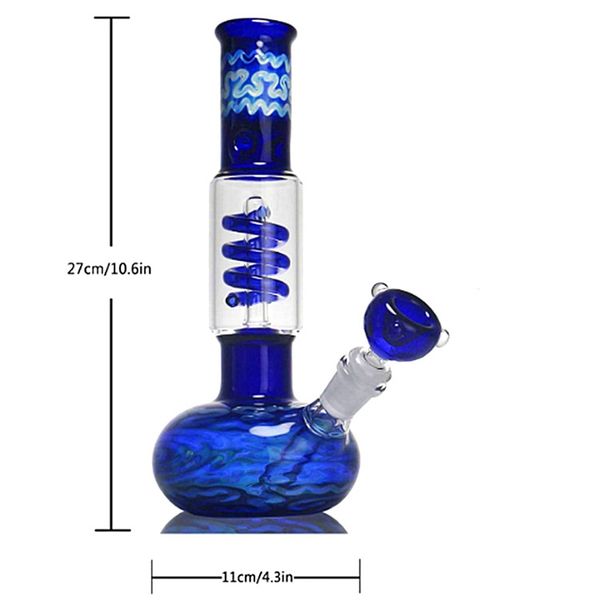 10.7 Pouces Conception Bécher Bong Base Conduites D'eau Verre Bongs Verre Dab Rig Avec Bol En Verre livraison gratuite