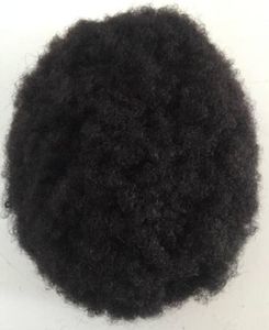 10 a grade afro krul toupetje zwarte maagd braziliaanse remy haar mannen toupet 7x9 maat menselijk haar toupet voor zwarte mannen 7512462