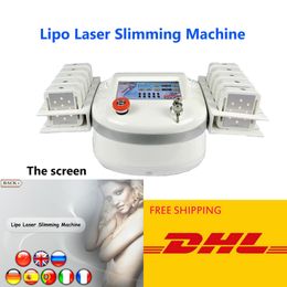 10 Grote Pads 650nm Laser Lipo Afslank Machine op Verkoop 160MW Diode-Laser Lipolyse Afvallen Vetverbranding Slanke apparatuur