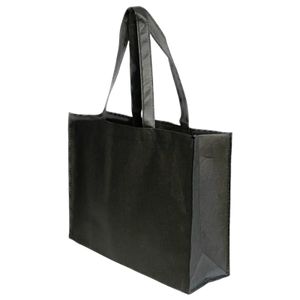 10 sacs fourre-tout noirs d'achats sac fourre-tout recyclable réutilisable écologique de promo de cadeau