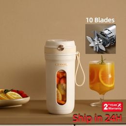 10 Blades Elektrische Juicer Draagbare Blender 350ML Fruit Mixers 3000mAh USB Oplaadbare Smoothie Cup Squeezer Sap Maker 240116