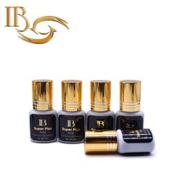 10 bouteilles ib super plus colle pour les extensions de cils Gold Hat Korea Lasting Dry Fast Lash Glue 1-2S Mascara de cils dur
