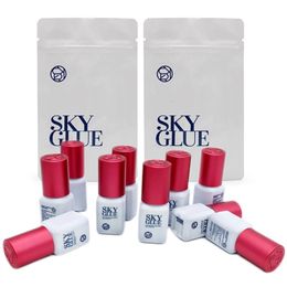 10 bouteilles Sky Glue Strands Faux Cons de cils Supports de la corée 5 ml Black Red Blue Beauté Beauty Health Makeup Tools Adhesive 240426