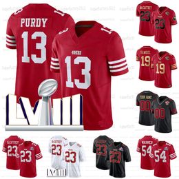 Christian McCaffrey Brock Purdy 49ers voetbalshirts Deebo Samuel Nick Bosa George Kittle Fred Warner Jerry Rice Montana Talanoa Hufanga Trent Williams Aiyuk