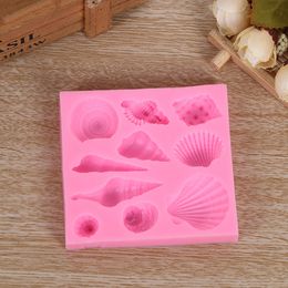 10 holtes siliconen mal chocolade shell conch zee fondant diy cake decoratie silicagel klei gips bakvorm keuken accessoires