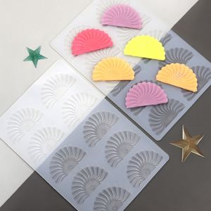 Forma de ventilador de 10 cavidas Molde de silicona Diy Candy Candy Fondant Fondant Play Pleged Glue Geat Fiesta Suministros para hornear MJ1081