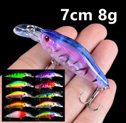 10 couleurs 7cm 8G CRANK PLIME CORCESSIONS THOOKS 6 CHOCK Fishing Lure BAITS LURS PESCA PISCHE TACKLLE BU652308864