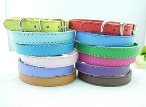 10 kleuren 10 stuks lederen halsbanden goedkope gepersonaliseerde halsband voor 10 mm letters voor puppyhalsband9105935